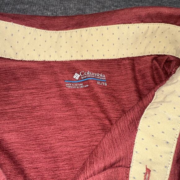 Columbia FSU Seminoles Polo Shirt XL Red Gold Omni-Wick‎ Performance Golf NCAA - Picture 2 of 5